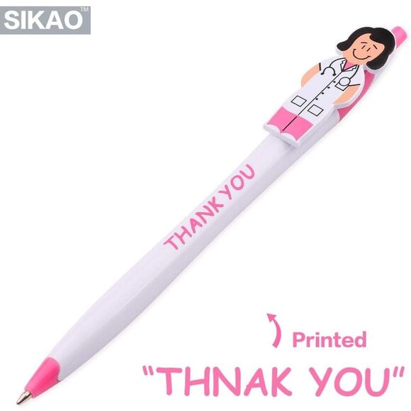 Pens Doctor Thank You Gifts Drs Healthcare Workers Pink 72 Pack Black Ink SM4 - Picture 3 of 7
